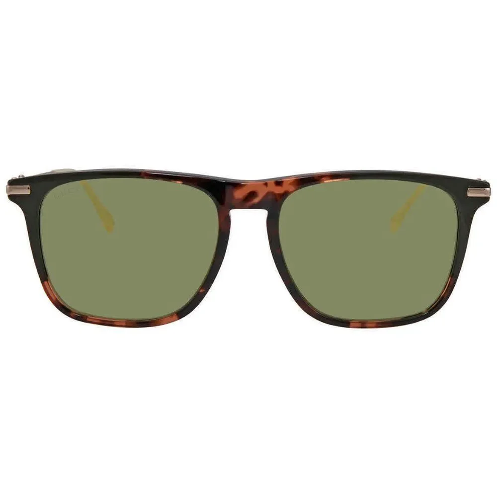NEW Gucci Green Rectangular Men's Sunglasses